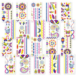 170+ DESIGN 20 SHEET Neon Temporary Tattoo