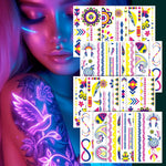 170+ DESIGN 20 SHEET Neon Temporary Tattoo