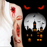 60 Sheet (200+ designs) Halloween Scar Tattoo