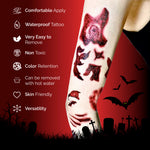 60 Sheet (200+ designs) Halloween Scar Tattoo