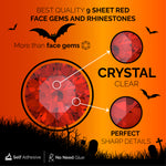 9 PCS FACE GEMS HALLOWEEN